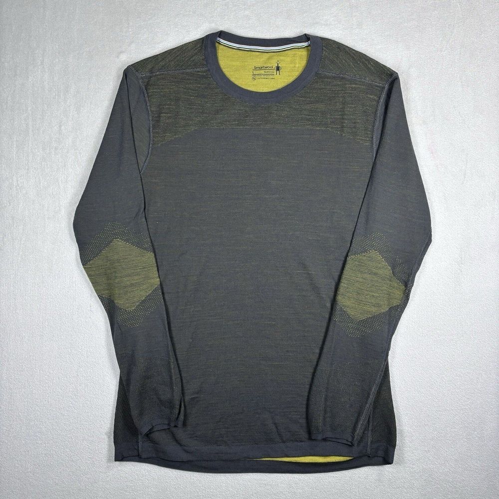 Smartwool Intraknit 200 Long Sleeve Shirt - Gray and Olive